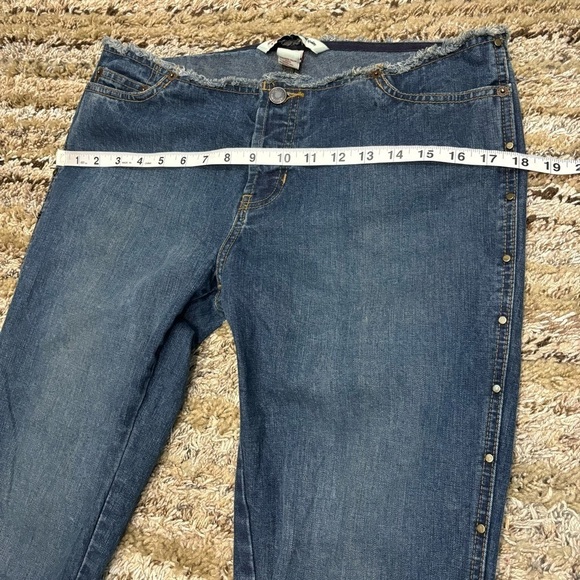 Abercrombie fitch vintage Denim Flare Jeans Side Studs boot cut low rise raw - Picture 8 of 10